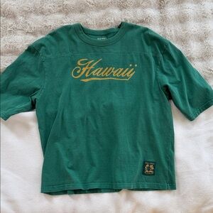 Old Navy Green Tee with Hawaii Print